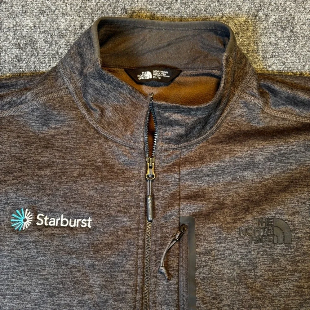 The North Face Starburst Logo Mens XL Quarter Zip Fleece‎ Pullover Jacket